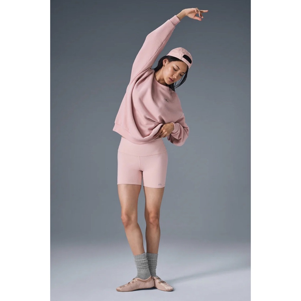 Alo Yoga Accolade Crew Neck Pullover Ballet Pink S - Picture 4 of 10